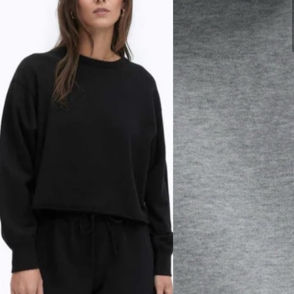 REIGNING CHAMP | Lightweight Terry Cut-off Crewneck Heather Grey